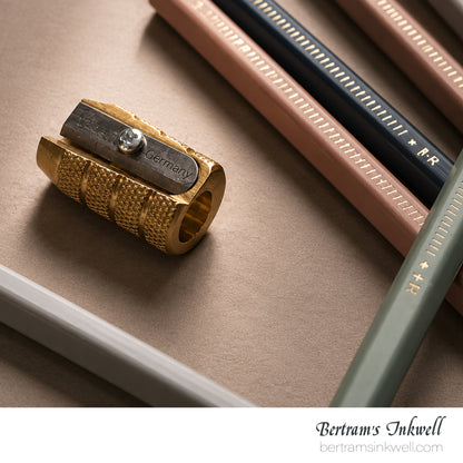 Mobius & Ruppert in Brass Artists Pencil Sharpener Bullet / Grenade