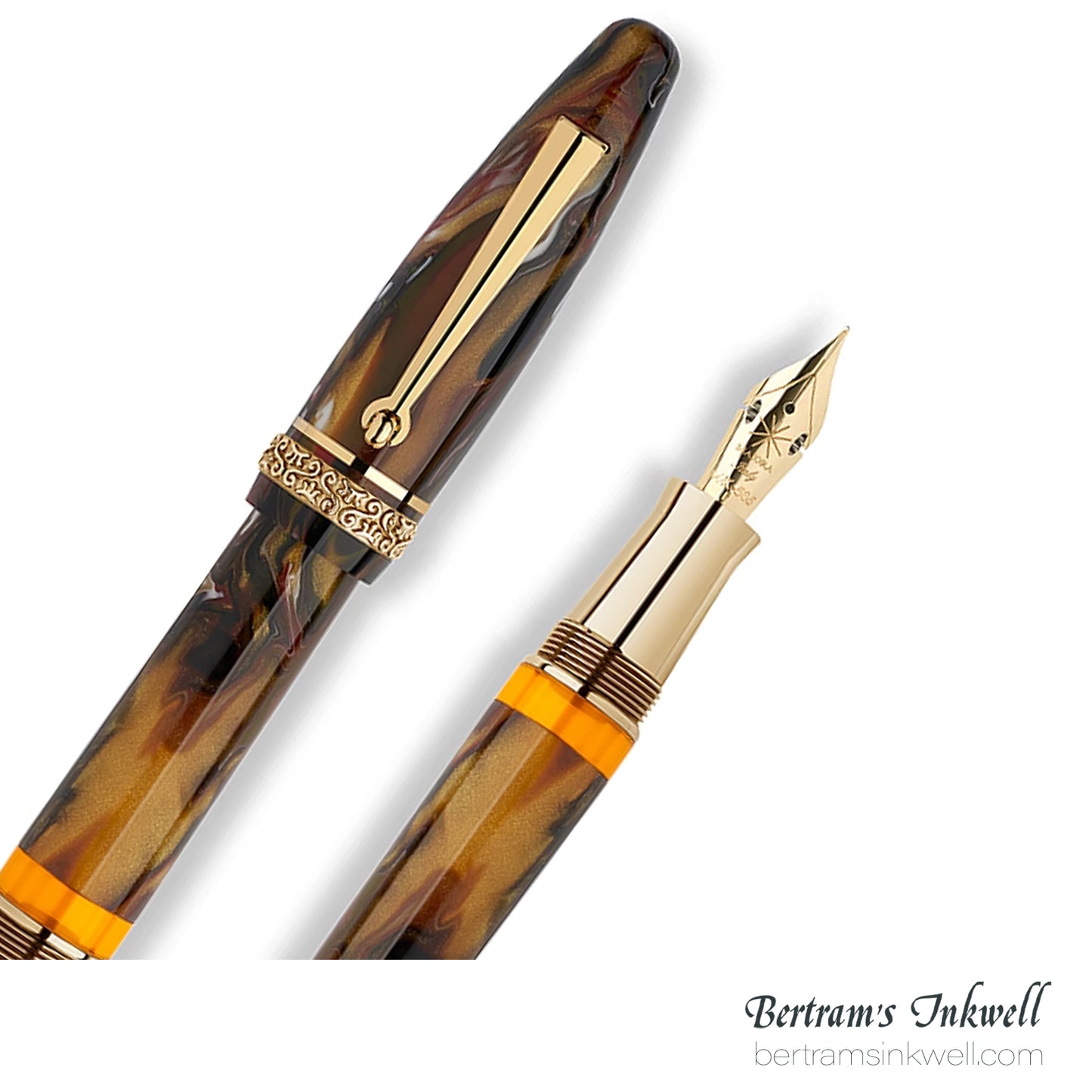 Maiora Ultra Ogiva Golden Age 2.0 "KP" Fire/Gold Fountain Pen