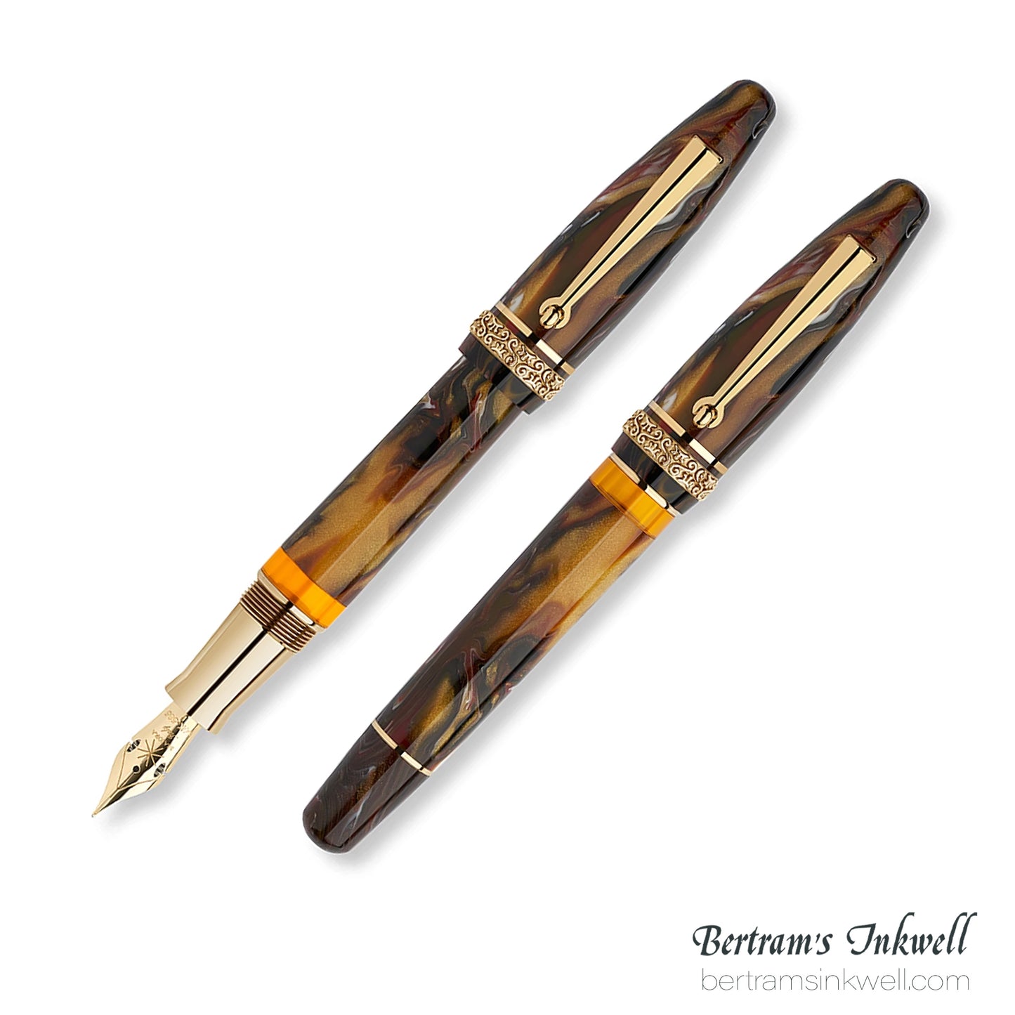 Maiora Ultra Ogiva Golden Age 2.0 "KP" Fire/Gold Fountain Pen