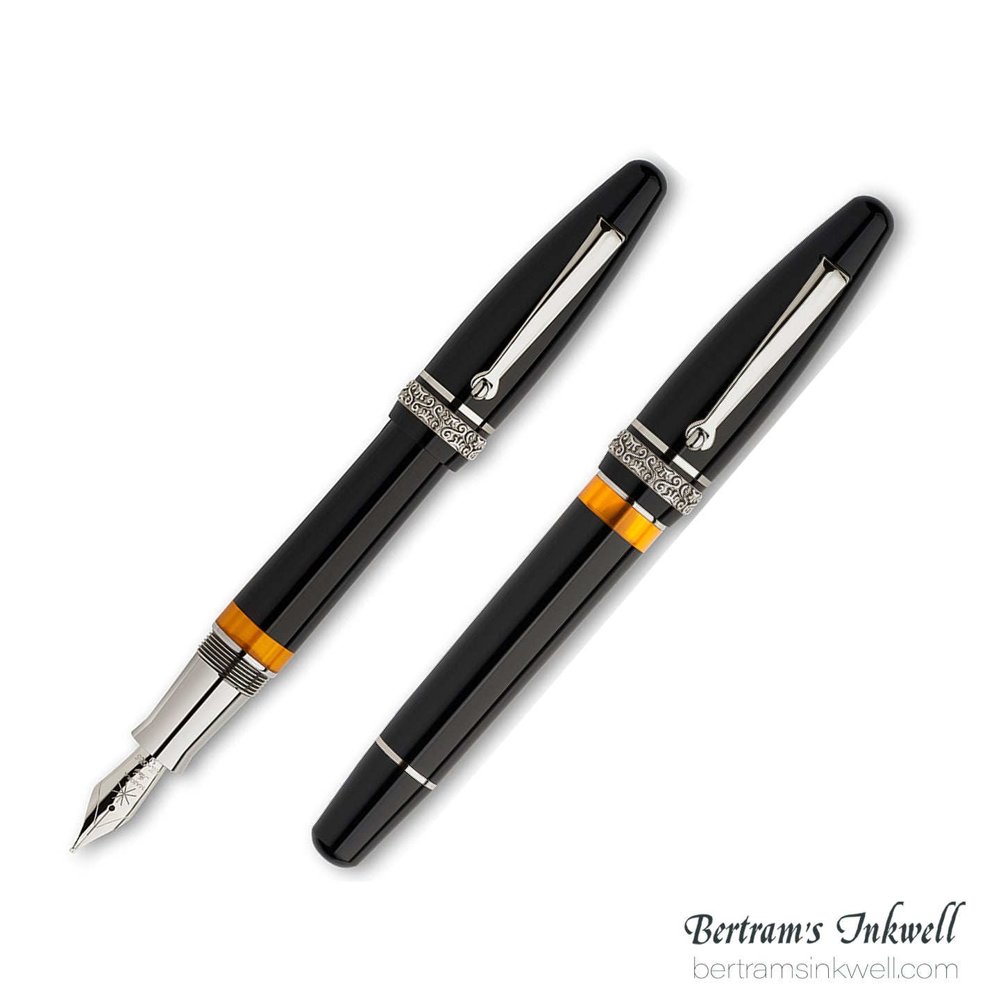 Maiora Ultra Ogiva Golden Age 2.0 "KP" Nera Palladium Fountain Pen