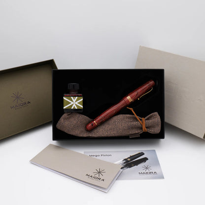 Maiora Everest Vulcania Fountain Pen #8 14KT Solid Gold Medium Nib