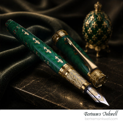 Michel Perchin Fleur-De-Lis Green Limited Edition Fountain Pen, 1999