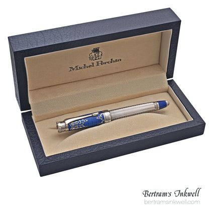 Michel Perchin Imperial 10th Anniversary Blue Rhodium Limited Edition Fountain Pen, 2005