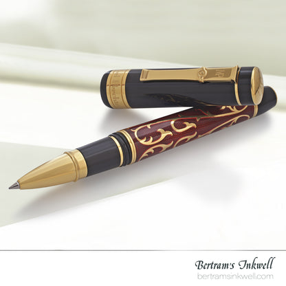 Michel Perchin MP4 Ruby Red Enamel 22K Vermeil Limited Edition Rollerball Pen, 2005