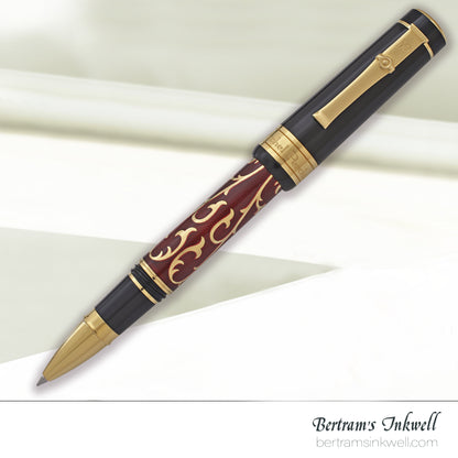 Michel Perchin MP4 Ruby Red Enamel 22K Vermeil Limited Edition Rollerball Pen, 2005