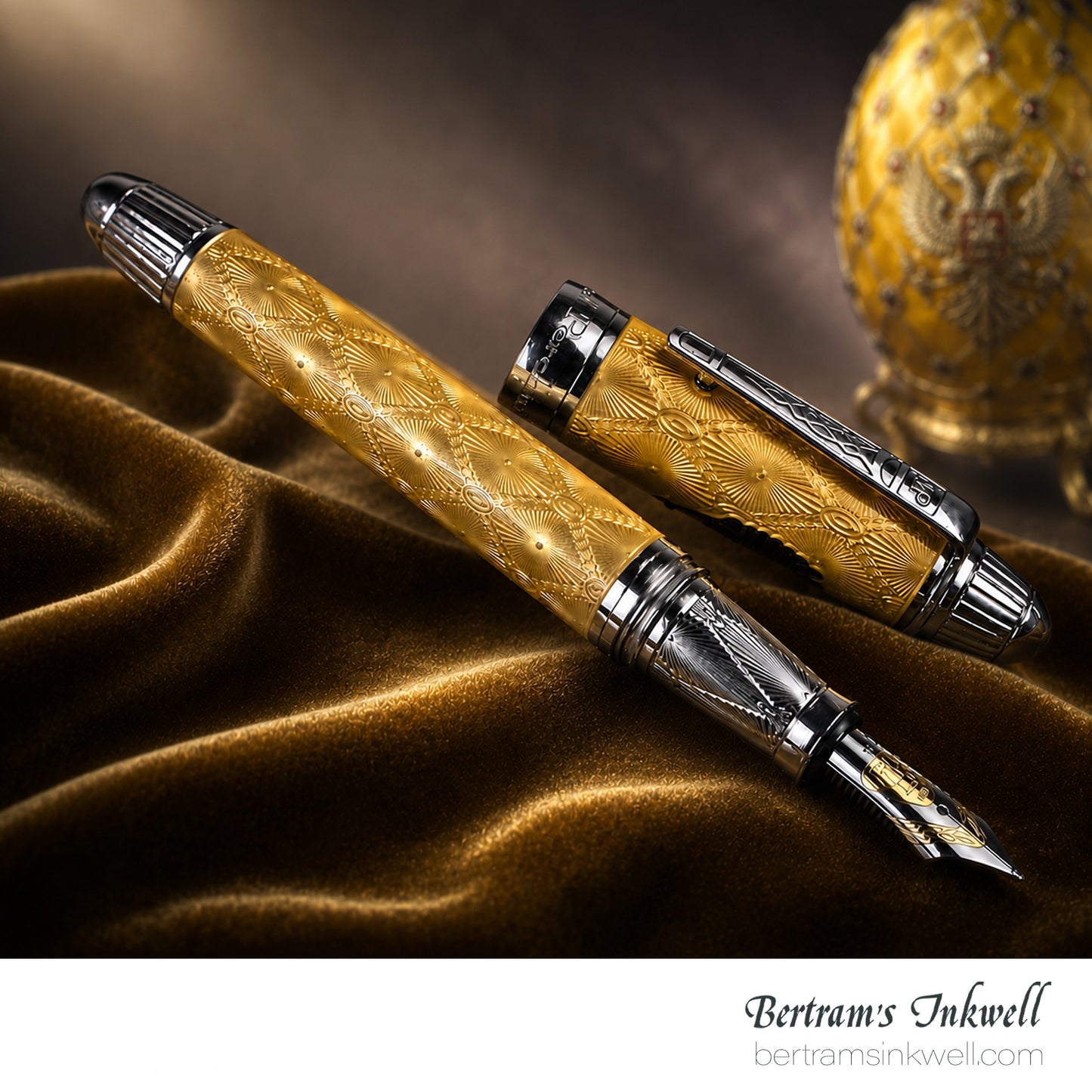 Michel Perchin Russian Eagle Coronation Yellow Limited Edition Fountain Pen, 2006