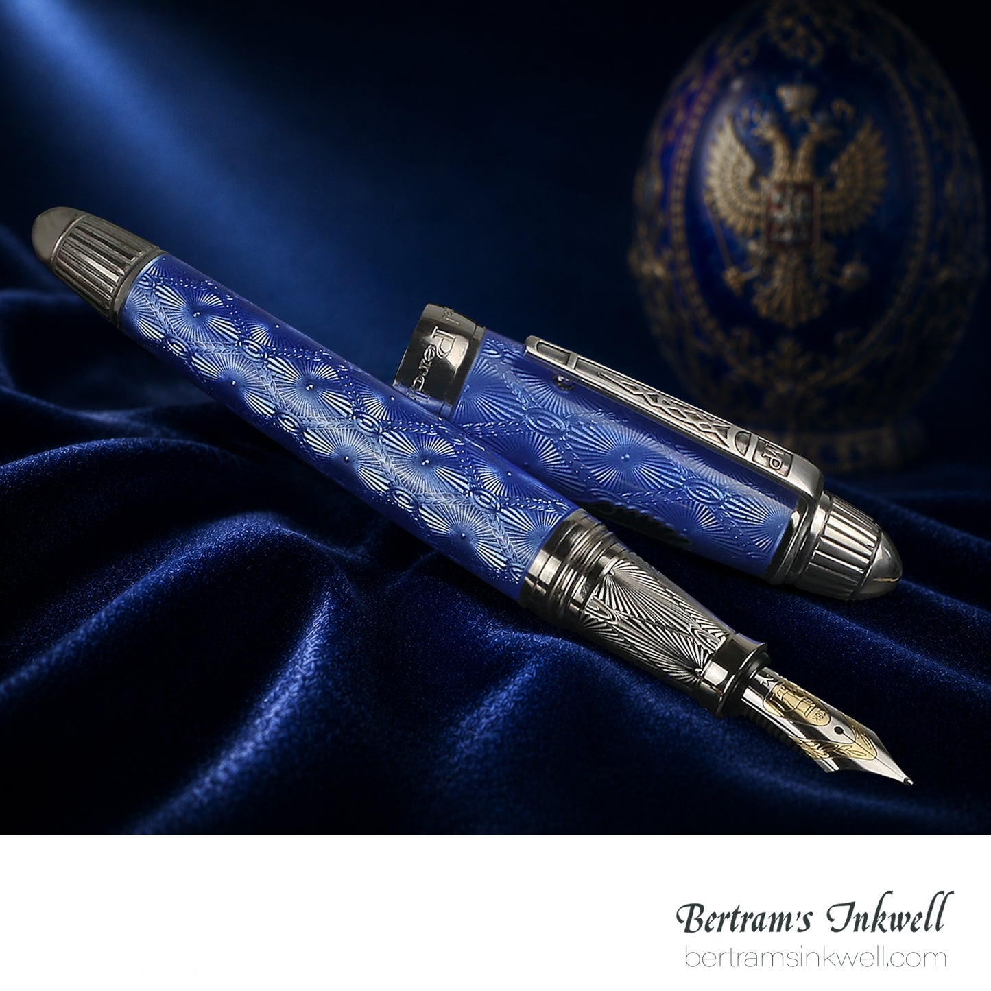 Michel Perchin Russian Eagle Periwinkle Blue Limited Edition Fountain Pen, 2006