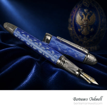 Michel Perchin Russian Eagle Periwinkle Blue Limited Edition Fountain Pen, 2006