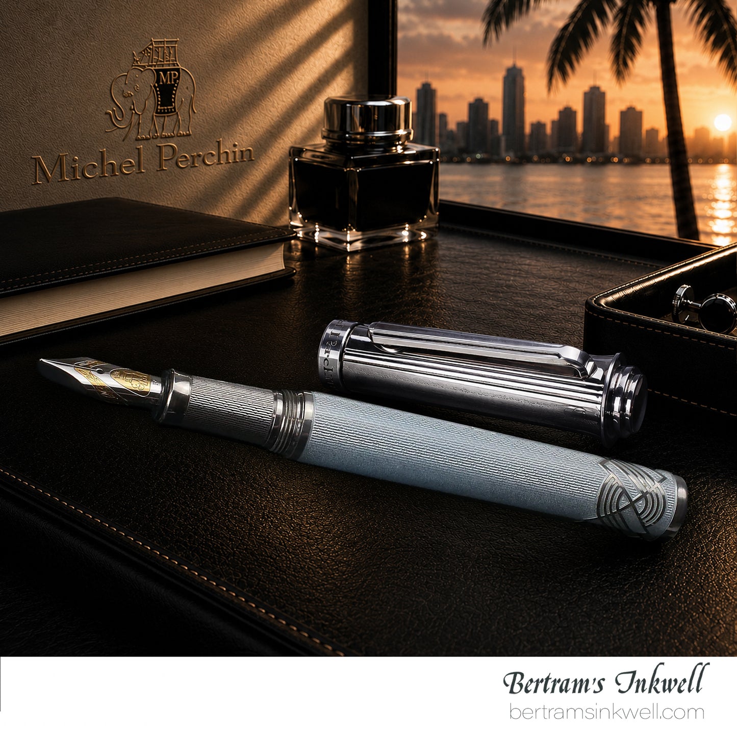 Michel Perchin South Beach Light Blue Limited Edition Fountain Pen, 2007