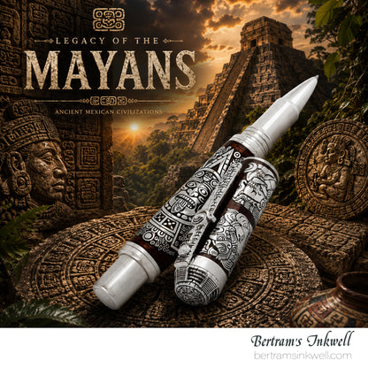 Montegrappa Ancient Mexican Civilizations Silver Limited Edition Rollerball ISCMNRSE, 2012