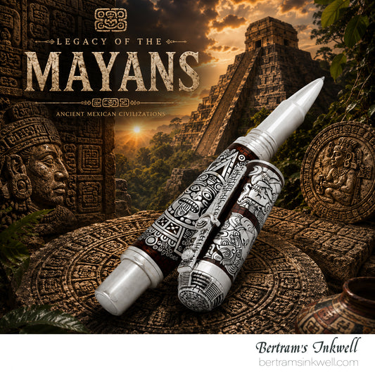 Montegrappa Ancient Mexican Civilizations Silver Limited Edition Rollerball ISCMNRSE, 2012