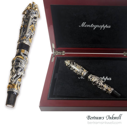Montegrappa Cult Collection Pirates Limited Edition Sterling Silver Fountain Pen ISCUP3SC, 2016