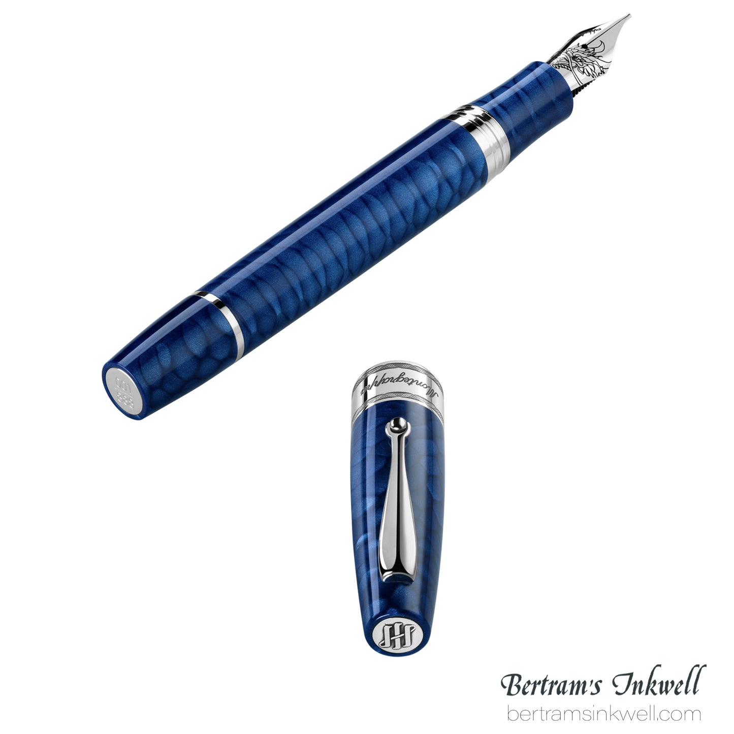 Montegrappa Year Of The Dragon Indigo Blue Fountain Pen