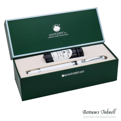 Monteverde Innova 2026 Color of The Year Cloud Dancer Chrome Trim Limited Edition Fountain Pen Set