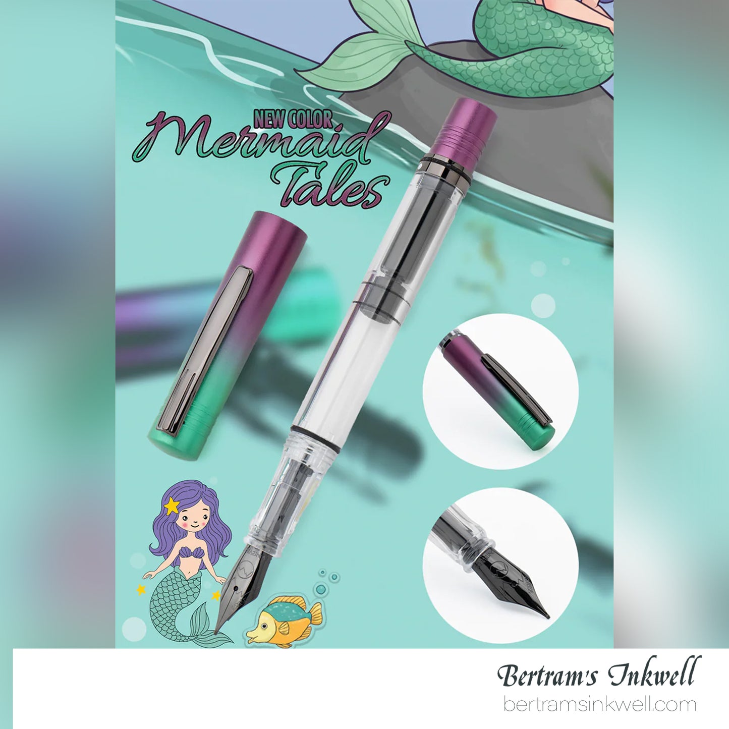 Monteverde MP1 Limited Edition Mermaid Tales Demonstrator Fountain Pen
