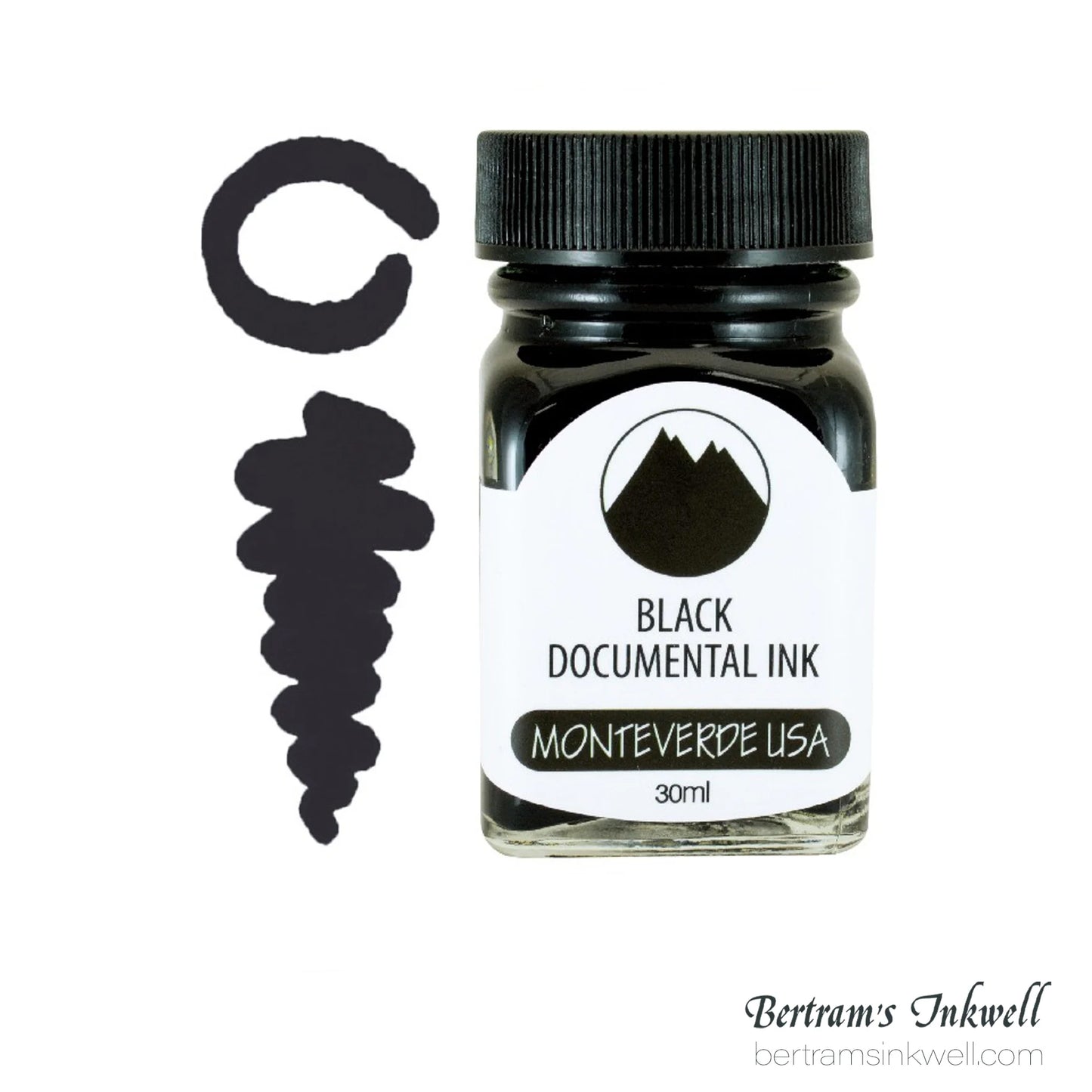 Monteverde USA Core Documental Black Fountain Pen Ink Bottle (30 ml)