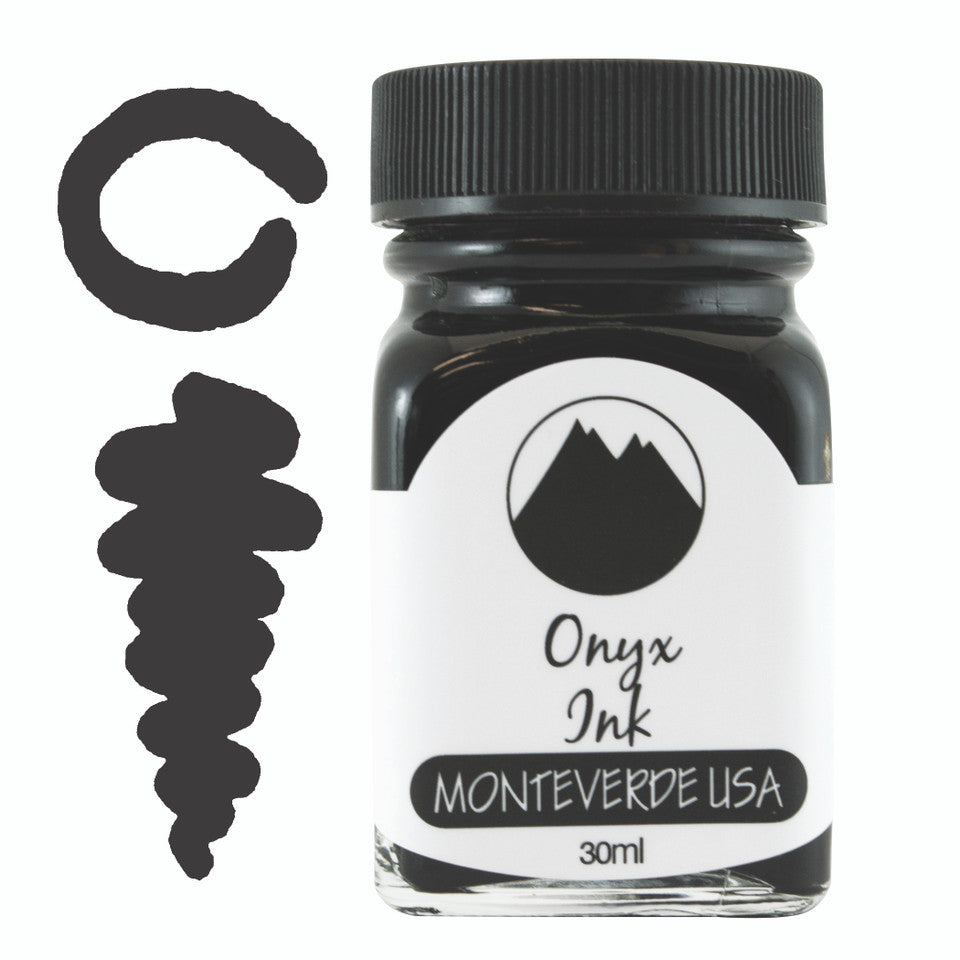 Monteverde Gemstone Bottled Ink Onyx