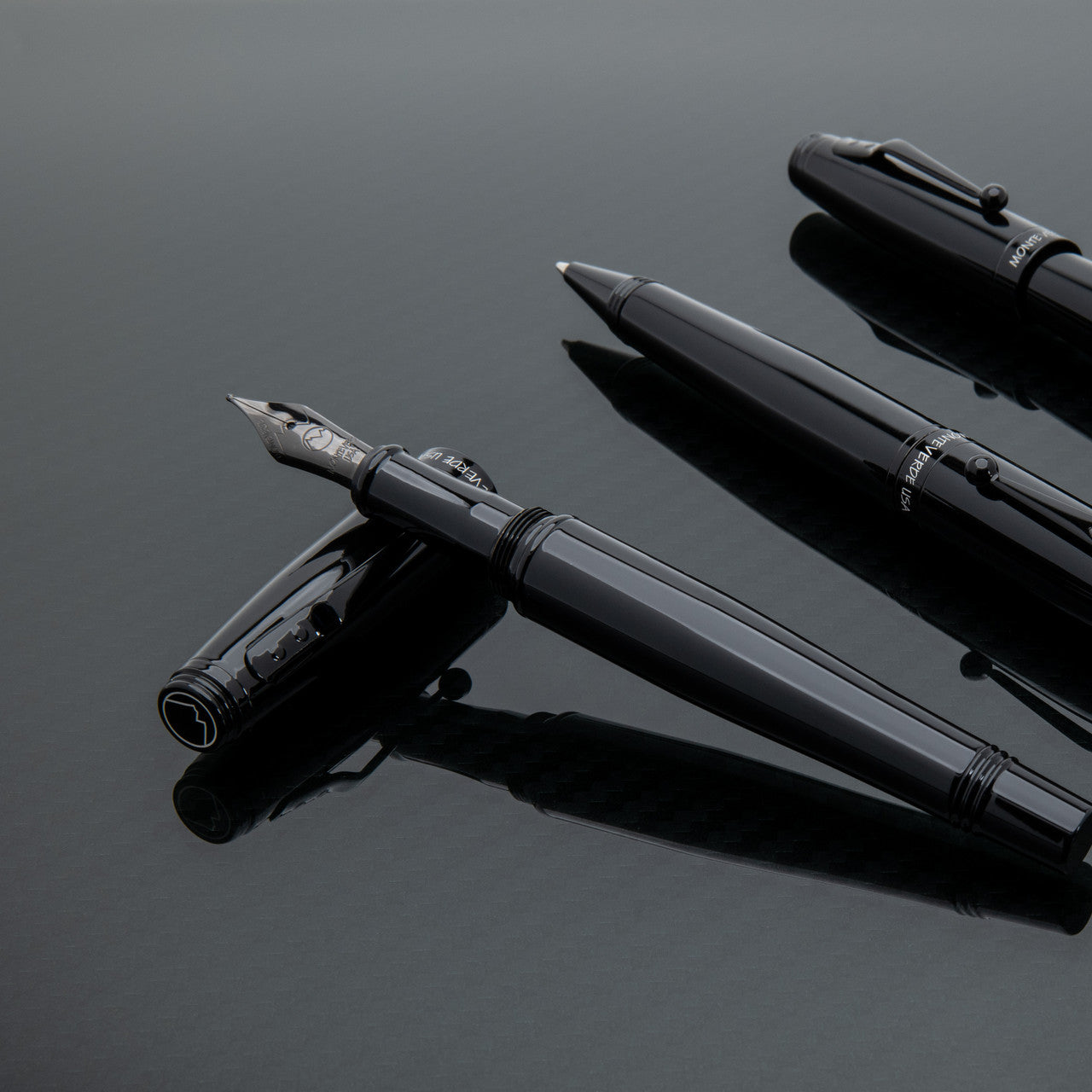 Monteverde Invincia Stealth Black Fountain Pen