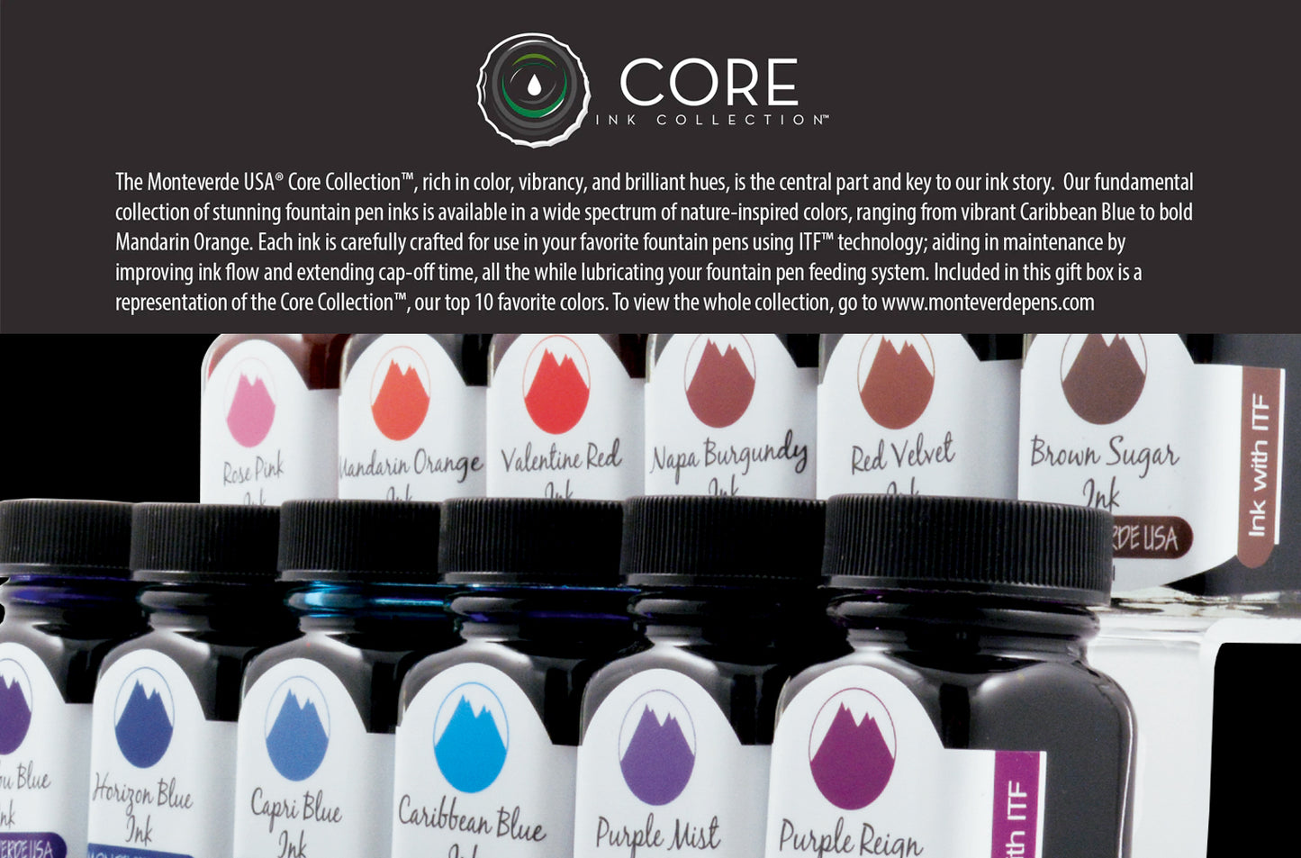 Monteverde Core 10 Ink Bottle Set