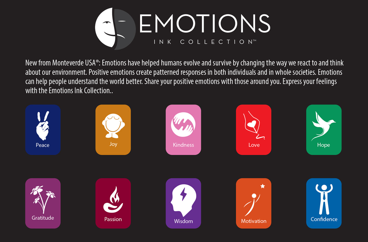 Monteverde Emotions 10 Ink Bottle Set