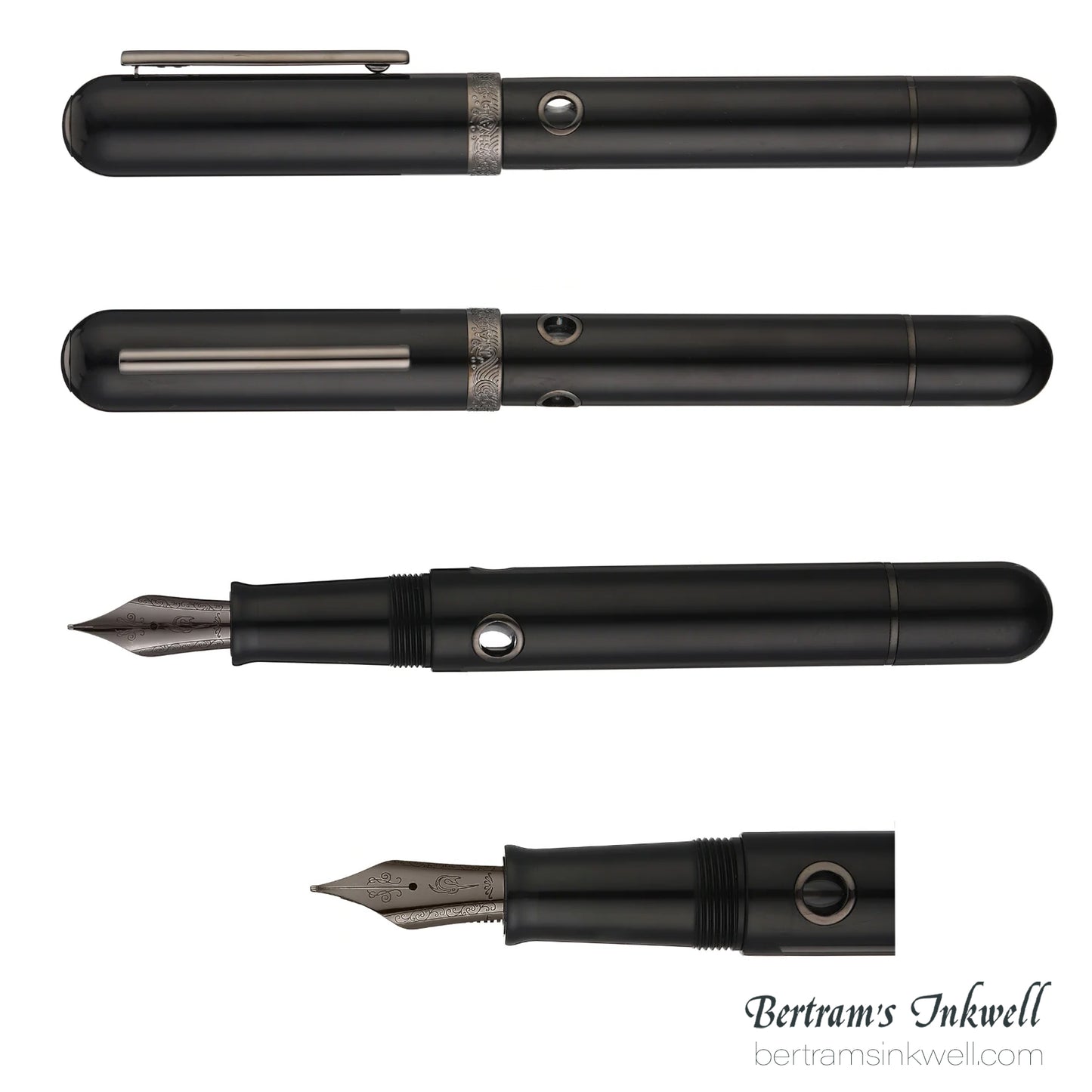 Nahvalur Nautilus Cephalopod Black Fountain Pen