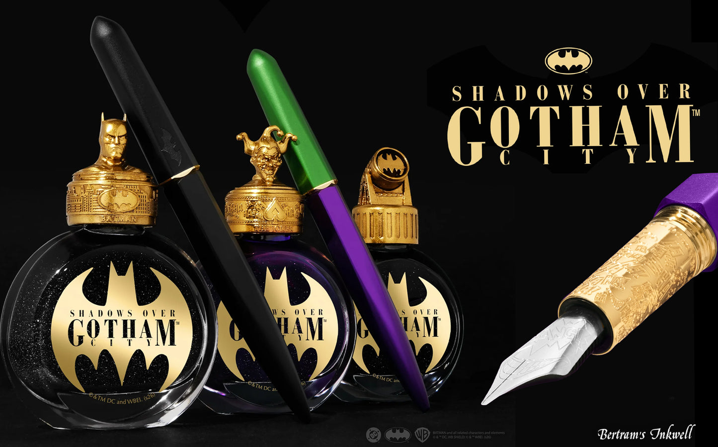 Ferris Wheel Press x Batman Signature Fountain Pen Ink Bottle 38ml