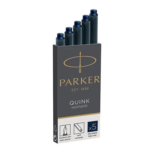 Parker Quink Fountain Pen Ink Cartridge Blue-Black