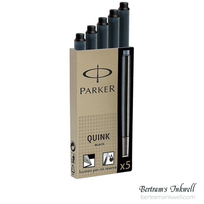 Parker Quink Permanent Black Ink Cartridges - 5 Pack - 30110