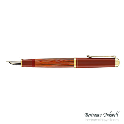 Pelikan Souveran M600 Tortoiseshell-Red Fountain Pen