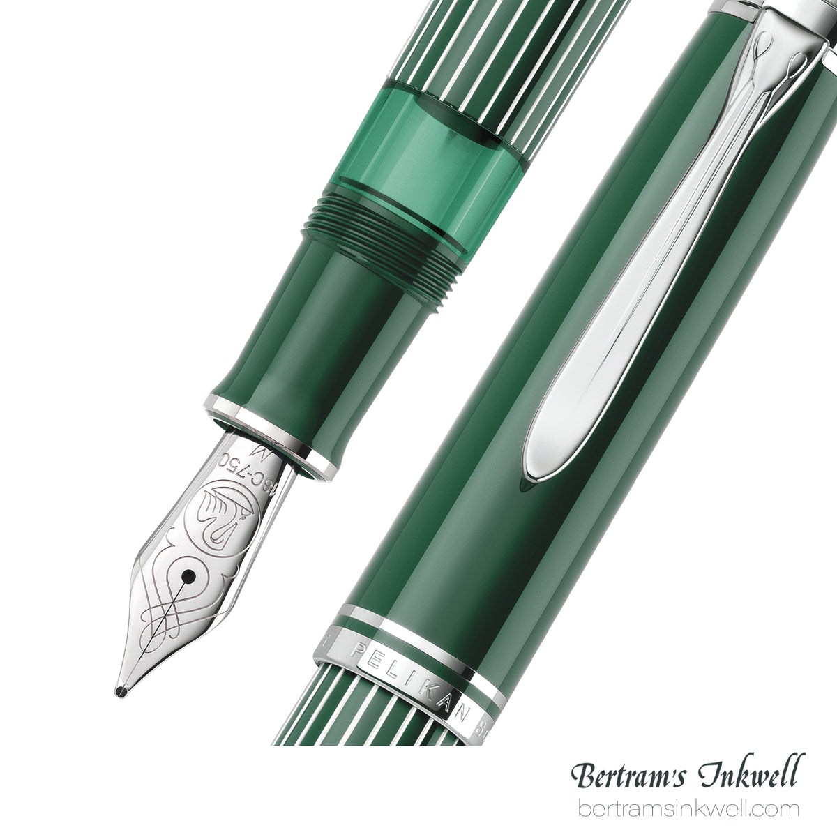 Pelikan Souverän M815 Metal Striped Green Special Edition Fountain Pen