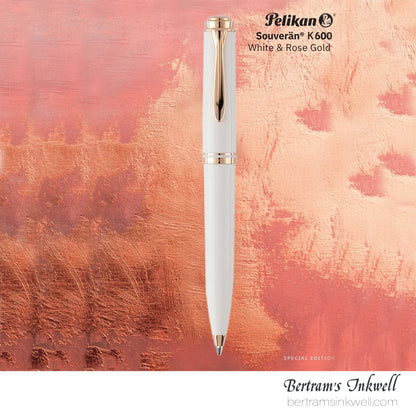 Pelikan Souverän K600 White & Rose Gold Special Edition Ballpoint Pen