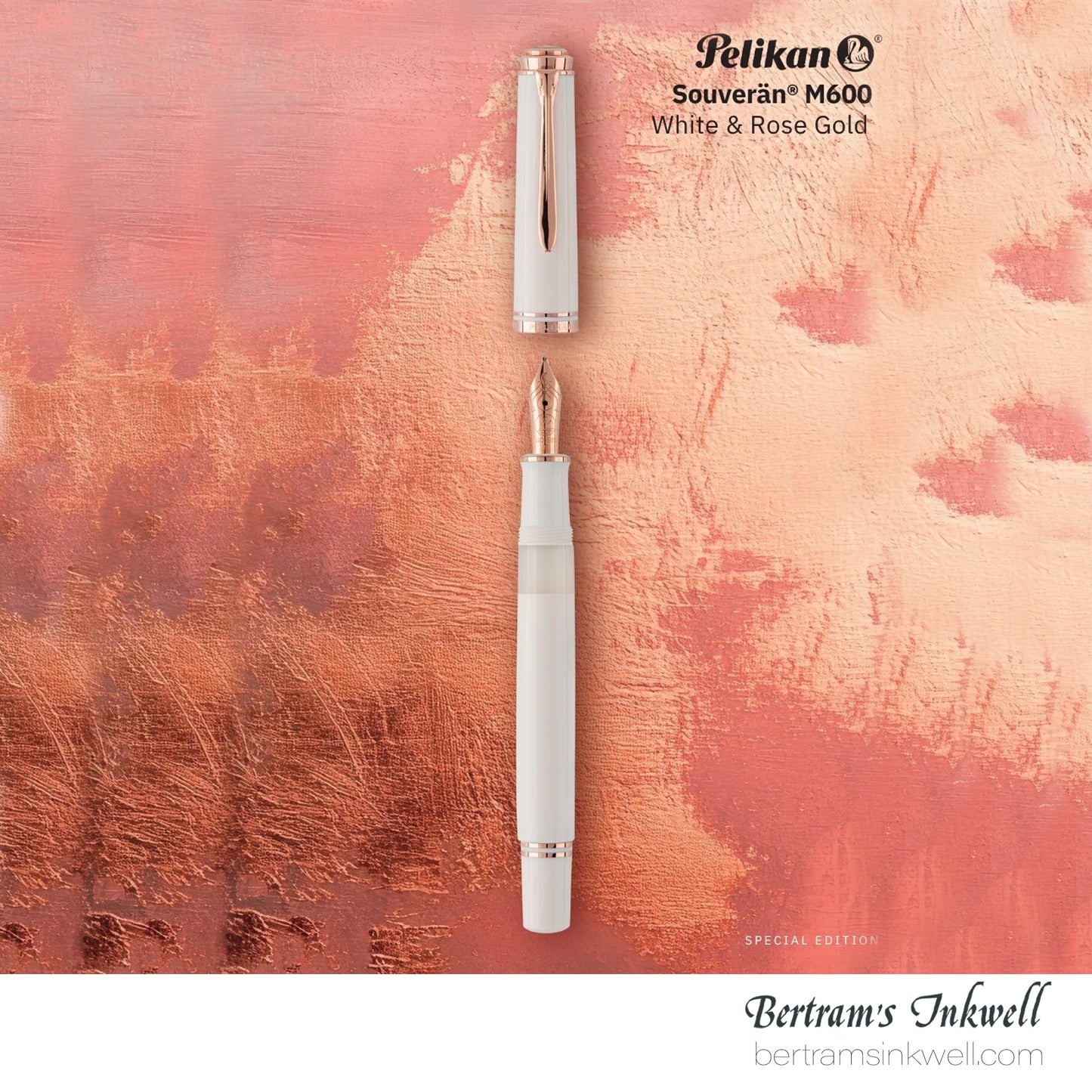 Pelikan Souverän M600 White & Rose Gold Special Edition Fountain Pen