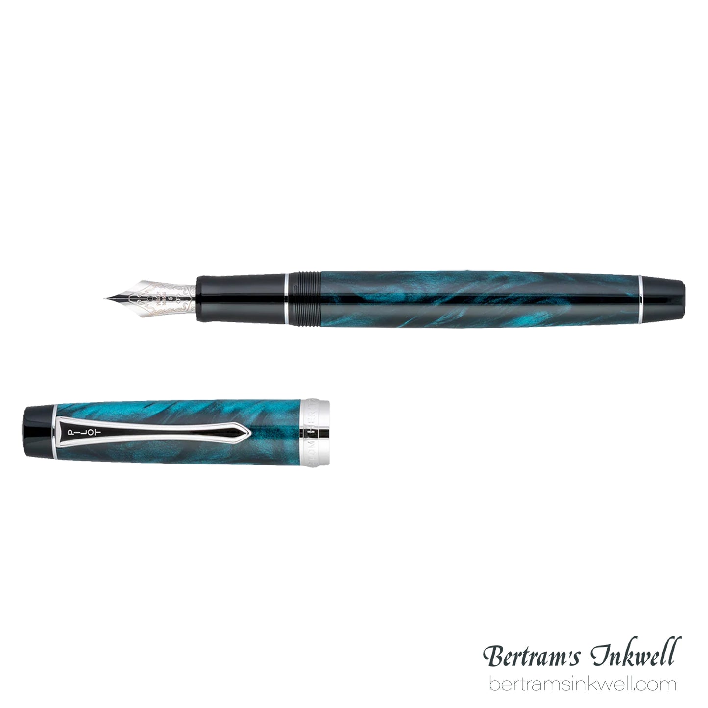 Pilot Custom Heritage SE Marble Green with Silver Trim Fountain Pen