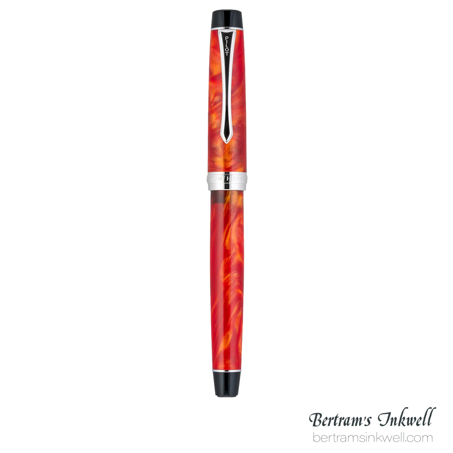 Pilot Custom Heritage SE Marble Orange with Silver Trim Fountain Pen