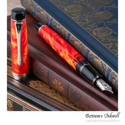 Pilot Custom Heritage SE Marble Orange with Silver Trim Fountain Pen