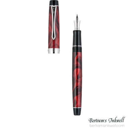 Pilot Custom Heritage SE Marble Red with Silver Trim Fountain Pen