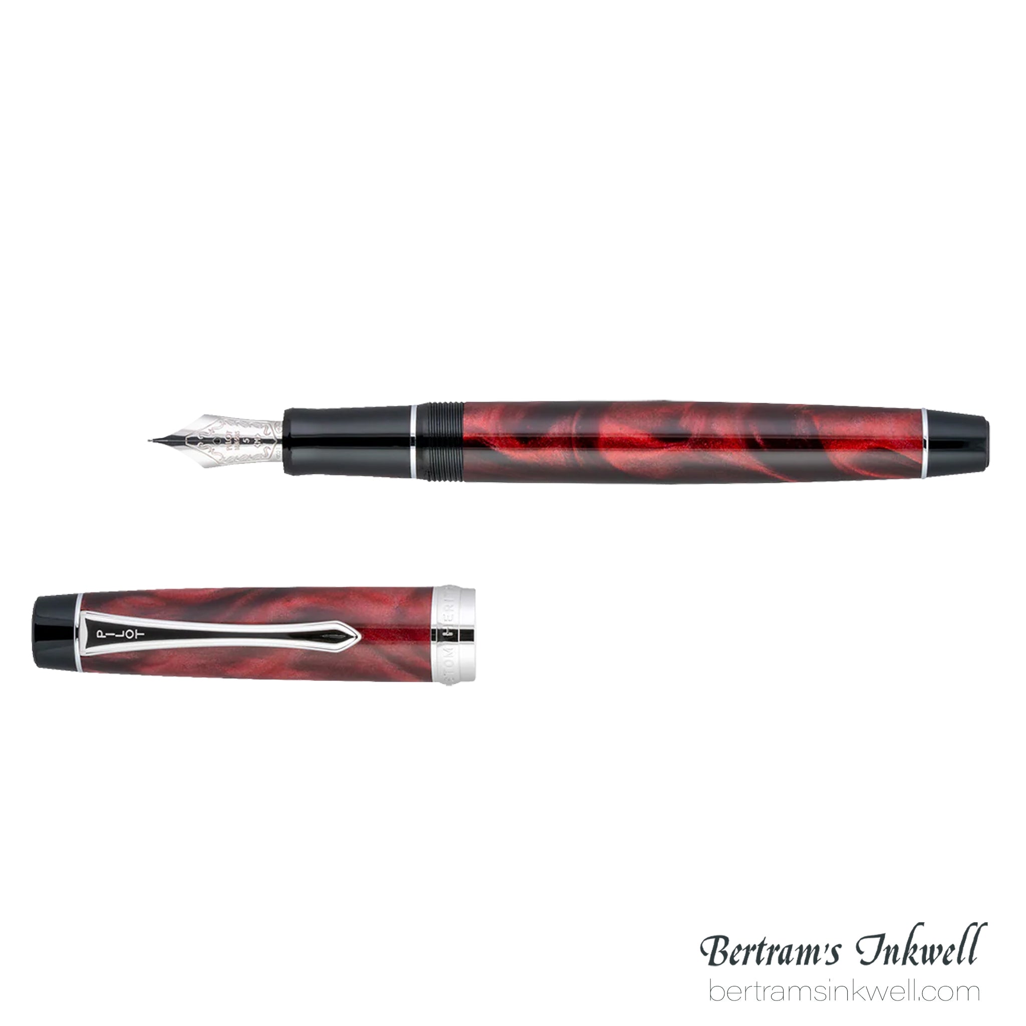 Pilot Custom Heritage SE Marble Red with Silver Trim Fountain Pen