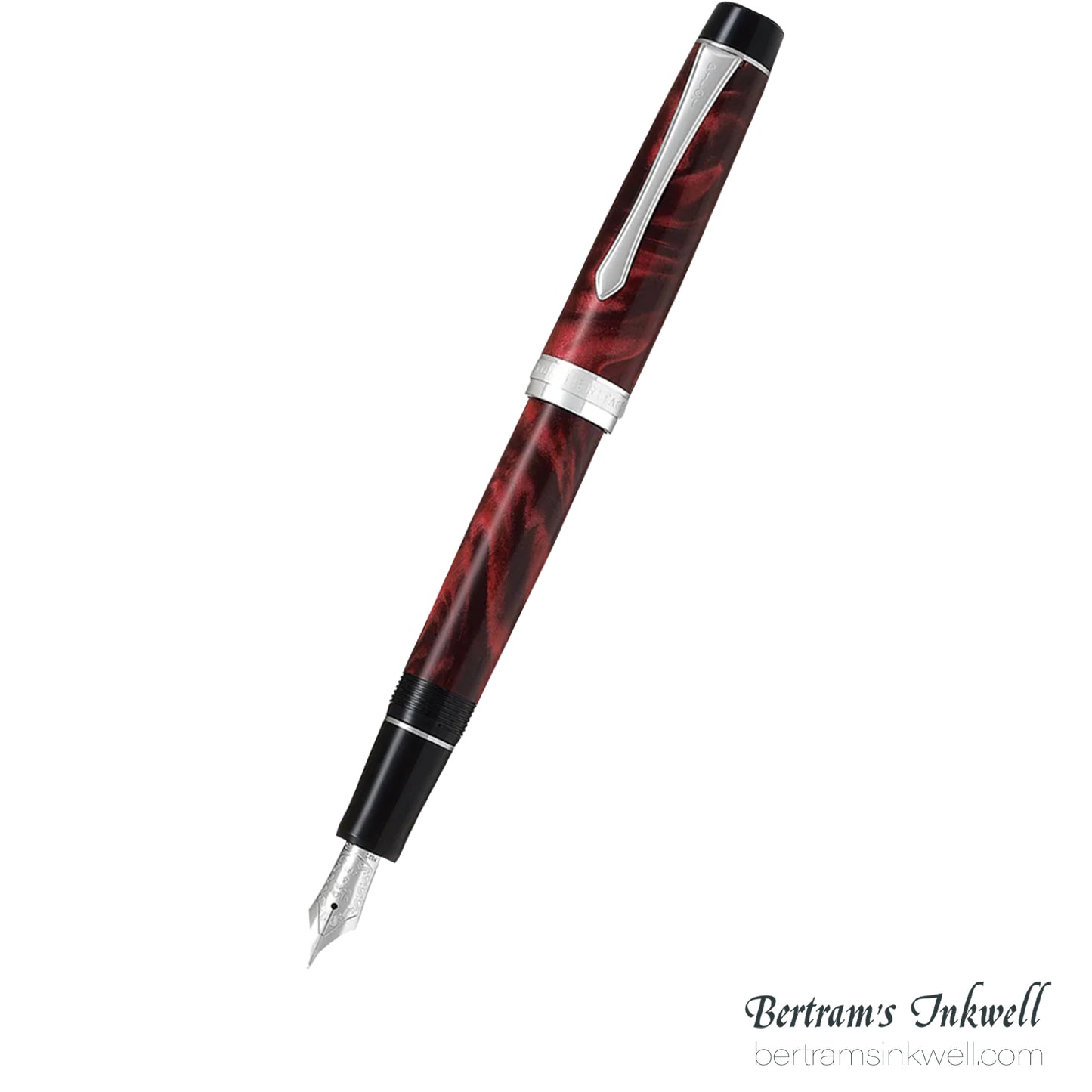 Pilot Custom Heritage SE Marble Red with Silver Trim Fountain Pen