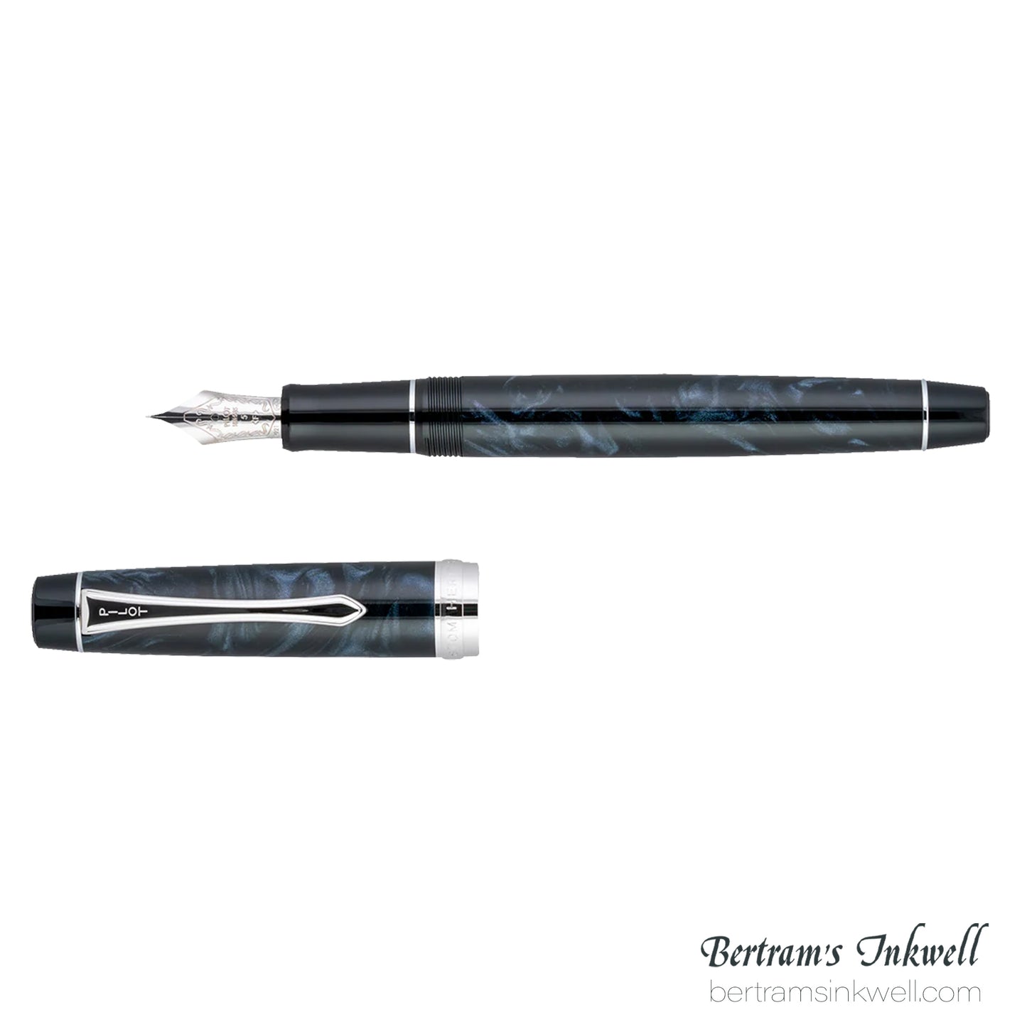 Pilot Custom Heritage SE Marble Black with Silver Trim Fountain Pen