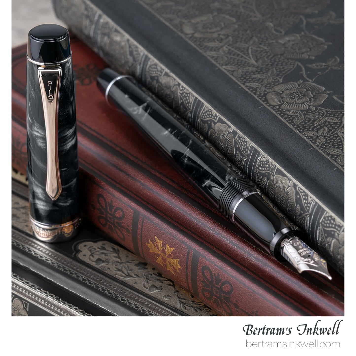 Pilot Custom Heritage SE Marble Black with Silver Trim Fountain Pen