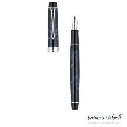 Pilot Custom Heritage SE Marble Blue with Silver Trim Fountain Pen