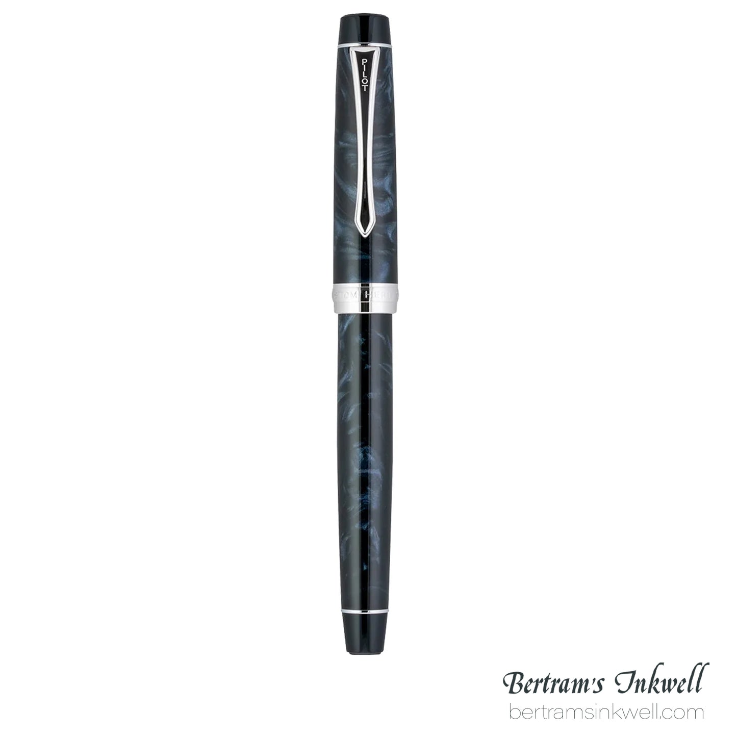 Pilot Custom Heritage SE Marble Blue with Silver Trim Fountain Pen