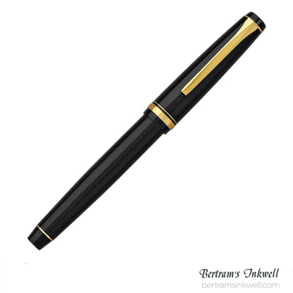 Pilot Falcon Black with Gold Plated Trim Fountain Pen