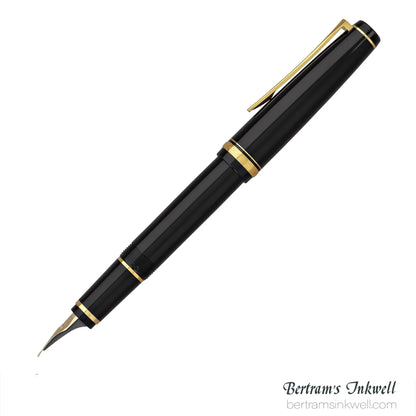 Pilot Falcon Black with Gold Plated Trim Fountain Pen