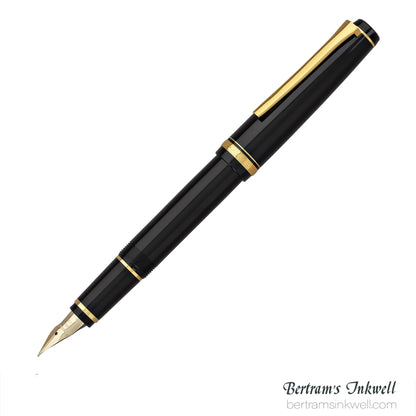 Pilot Falcon Black with Gold Plated Trim Fountain Pen