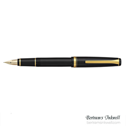 Pilot Falcon Black with Gold Plated Trim Fountain Pen