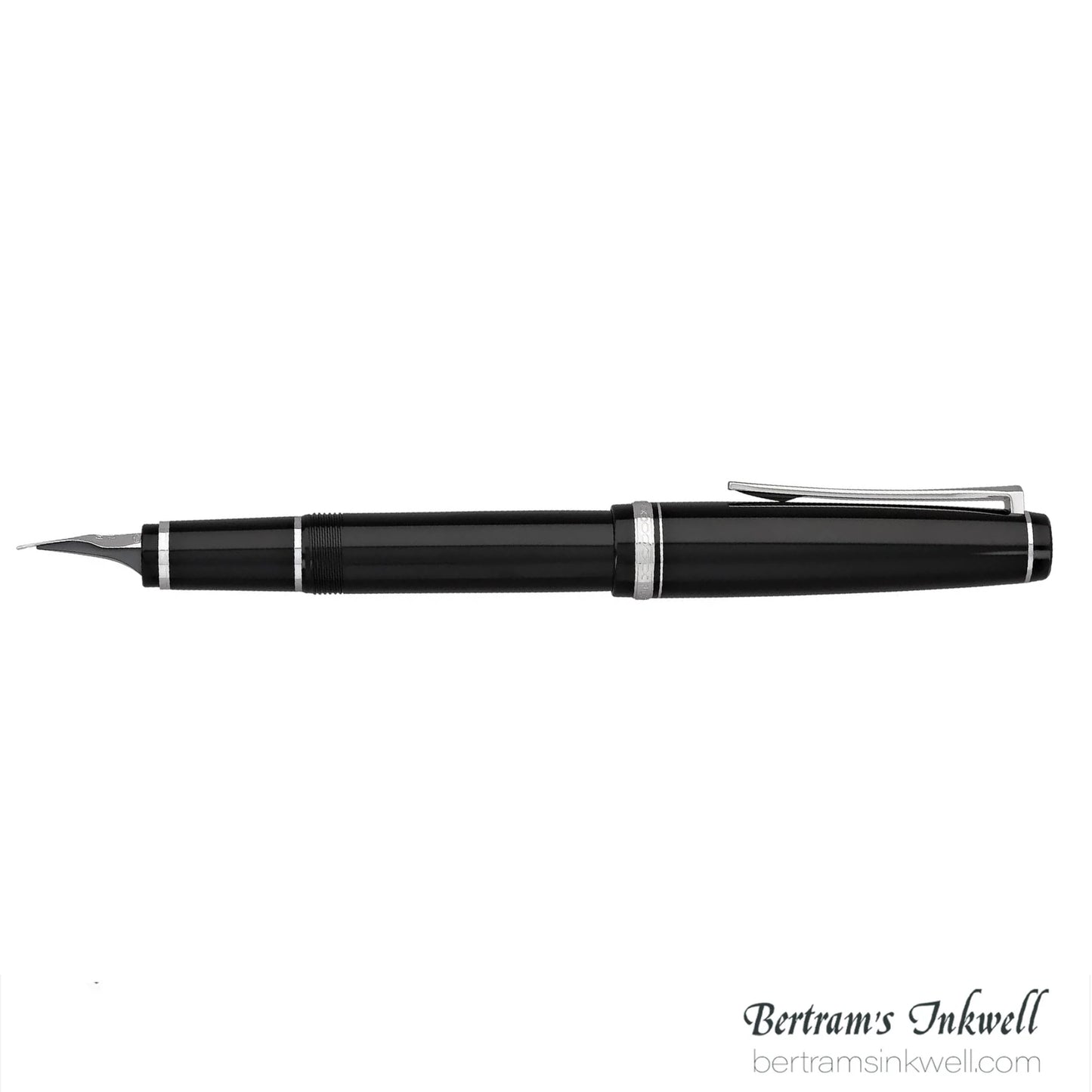 Pilot Falcon Black with Rhodium Plated Trim Fountain Pen