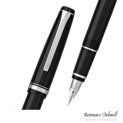 Pilot Falcon Black with Rhodium Plated Trim Fountain Pen