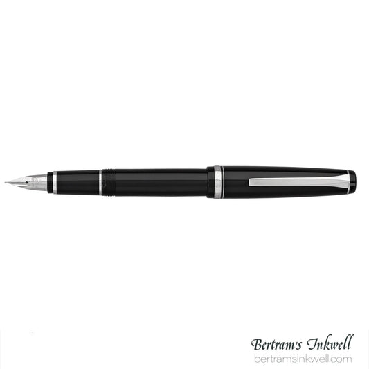 Pilot Falcon Black with Rhodium Plated Trim Fountain Pen
