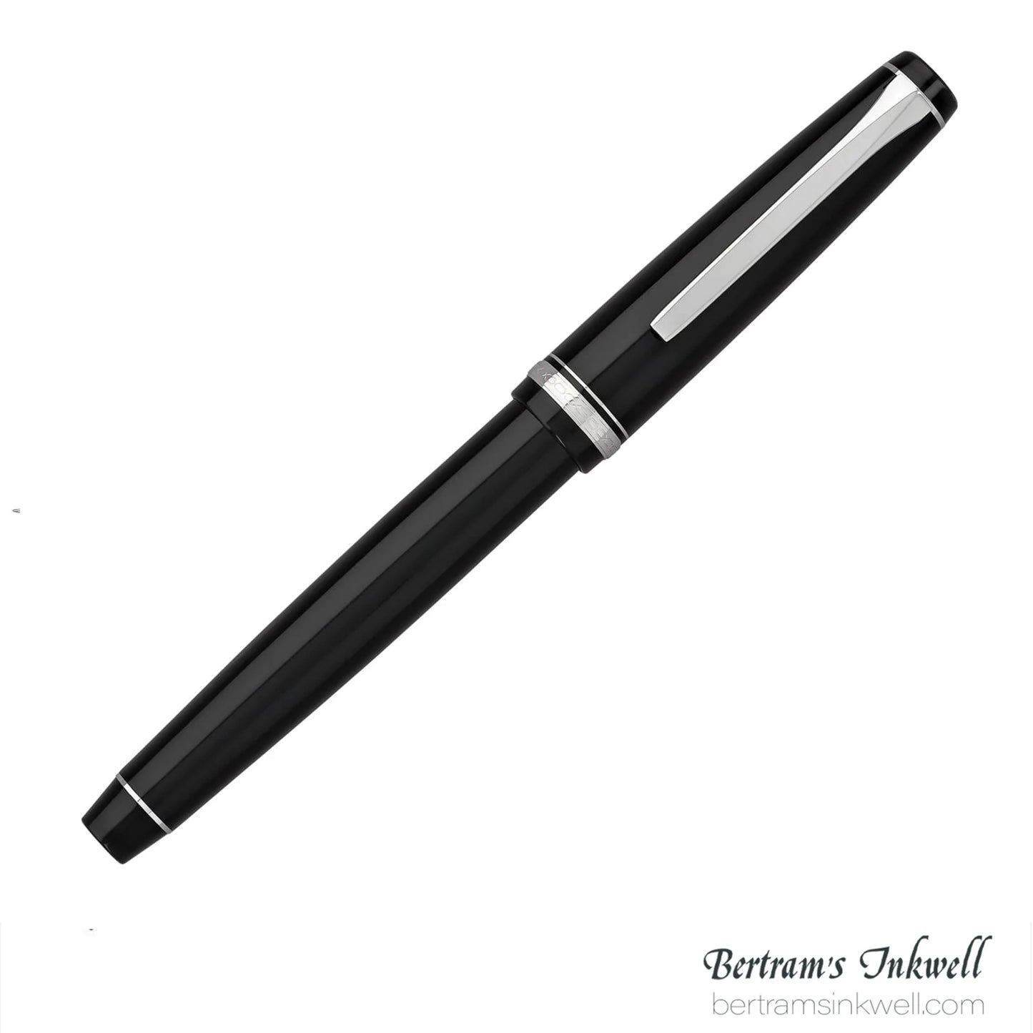 Pilot Falcon Black with Rhodium Plated Trim Fountain Pen
